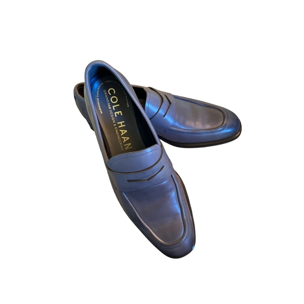 Cole Haan Men Modern Classics Leather Penny Loafers Sz 11 Grand 360 Cushion Gray